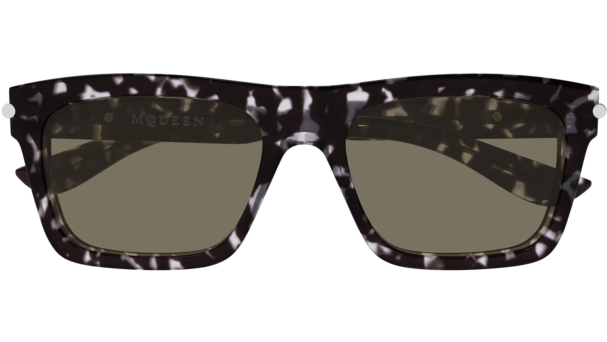 Occhiali da sole ALEXANDER MCQUEEN AM0495S Shiny grey dark havana