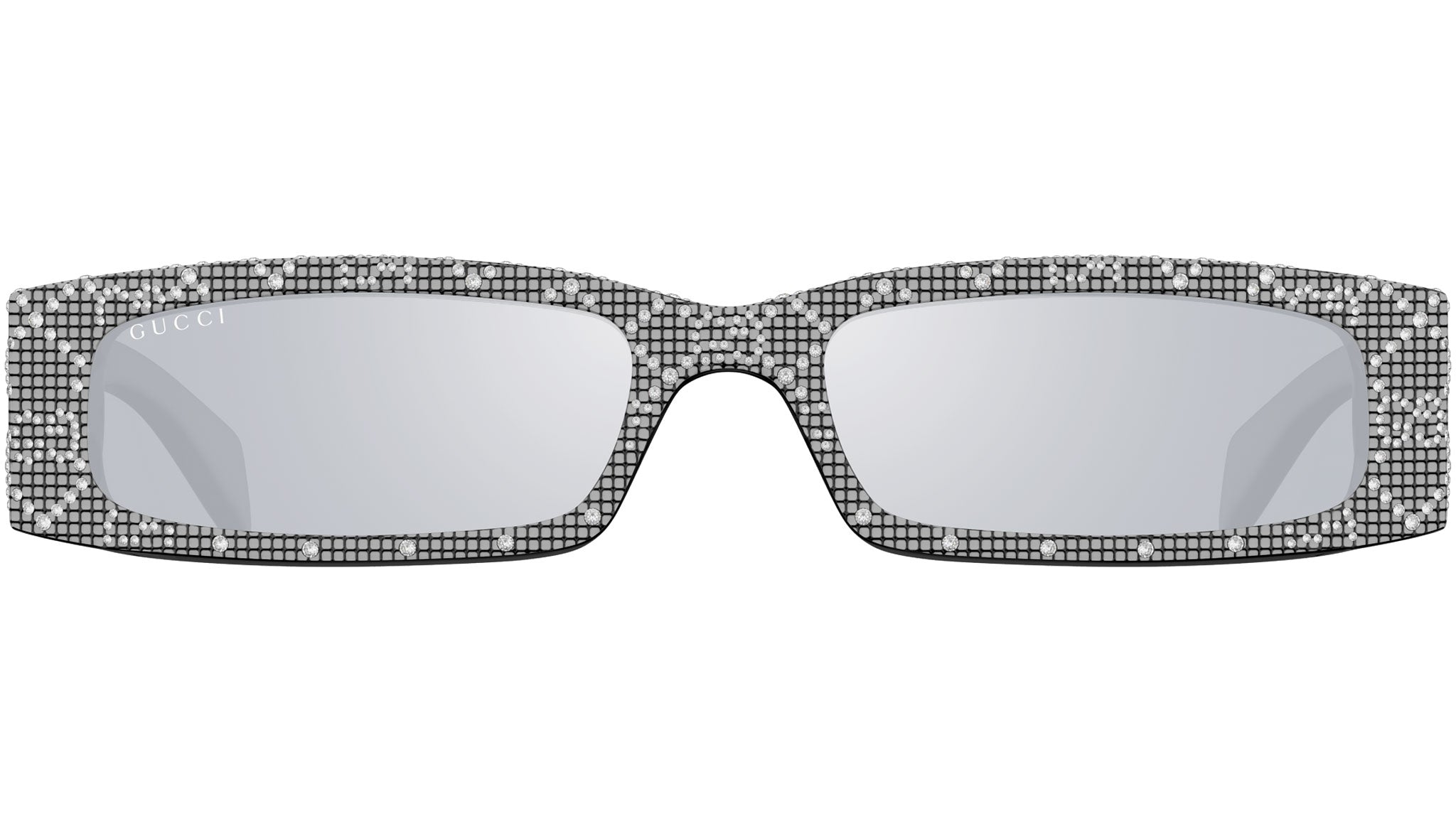Occhiali da sole GUCCI GG1780S Shiny black with crystal strass all over and shiny silver color