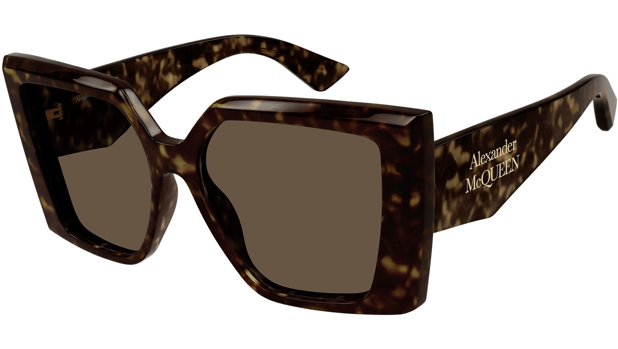 Occhiali da sole ALEXANDER MCQUEEN AM0467S Shiny dark havana