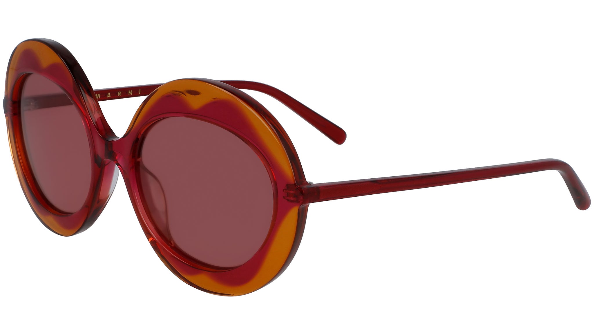 occhiali da sole MARNI ME630S Transparent wine and transparent brick