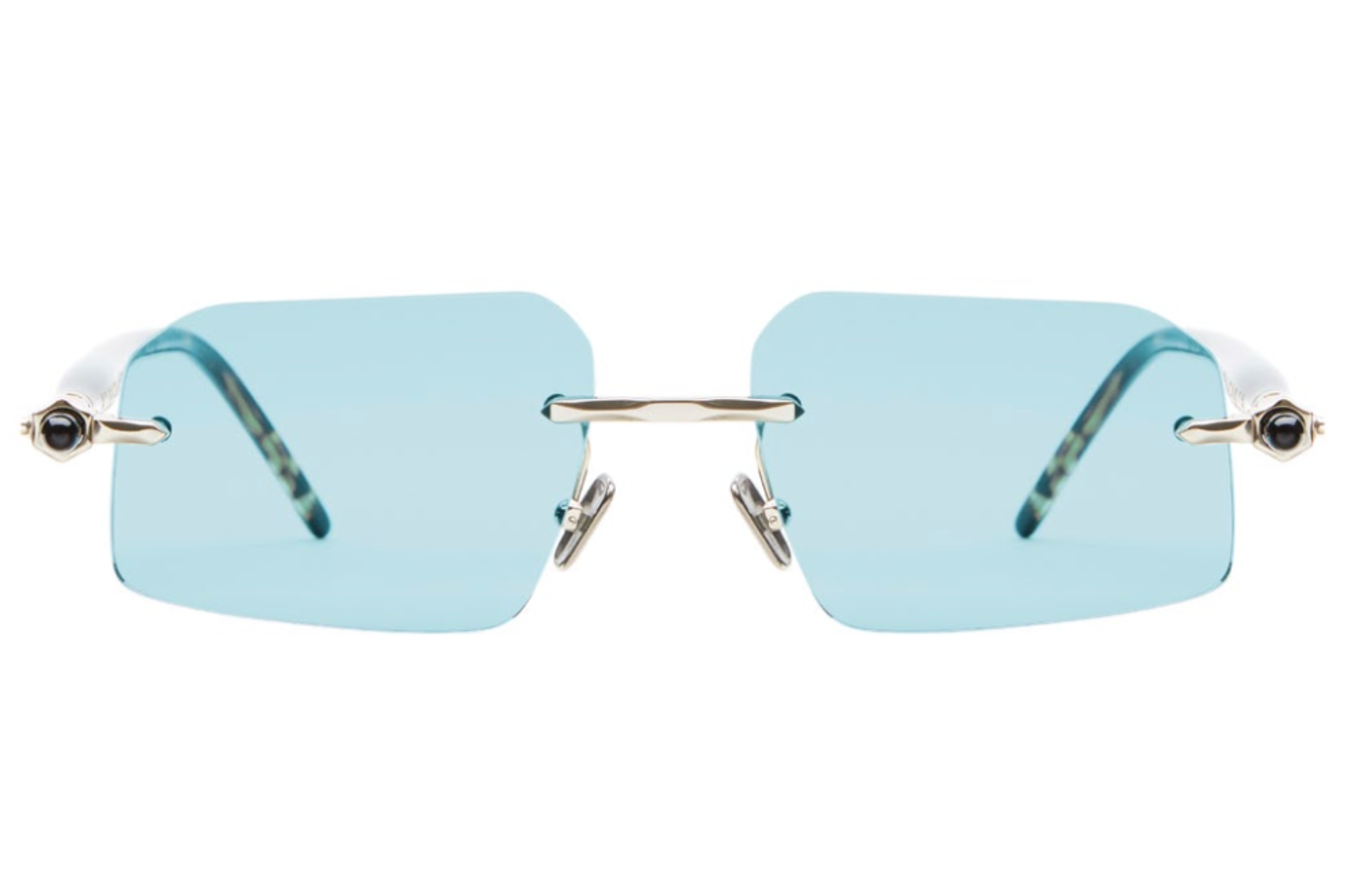 Occhiali da sole KUBORAUM P64 Light Gold Trasparent Water Green