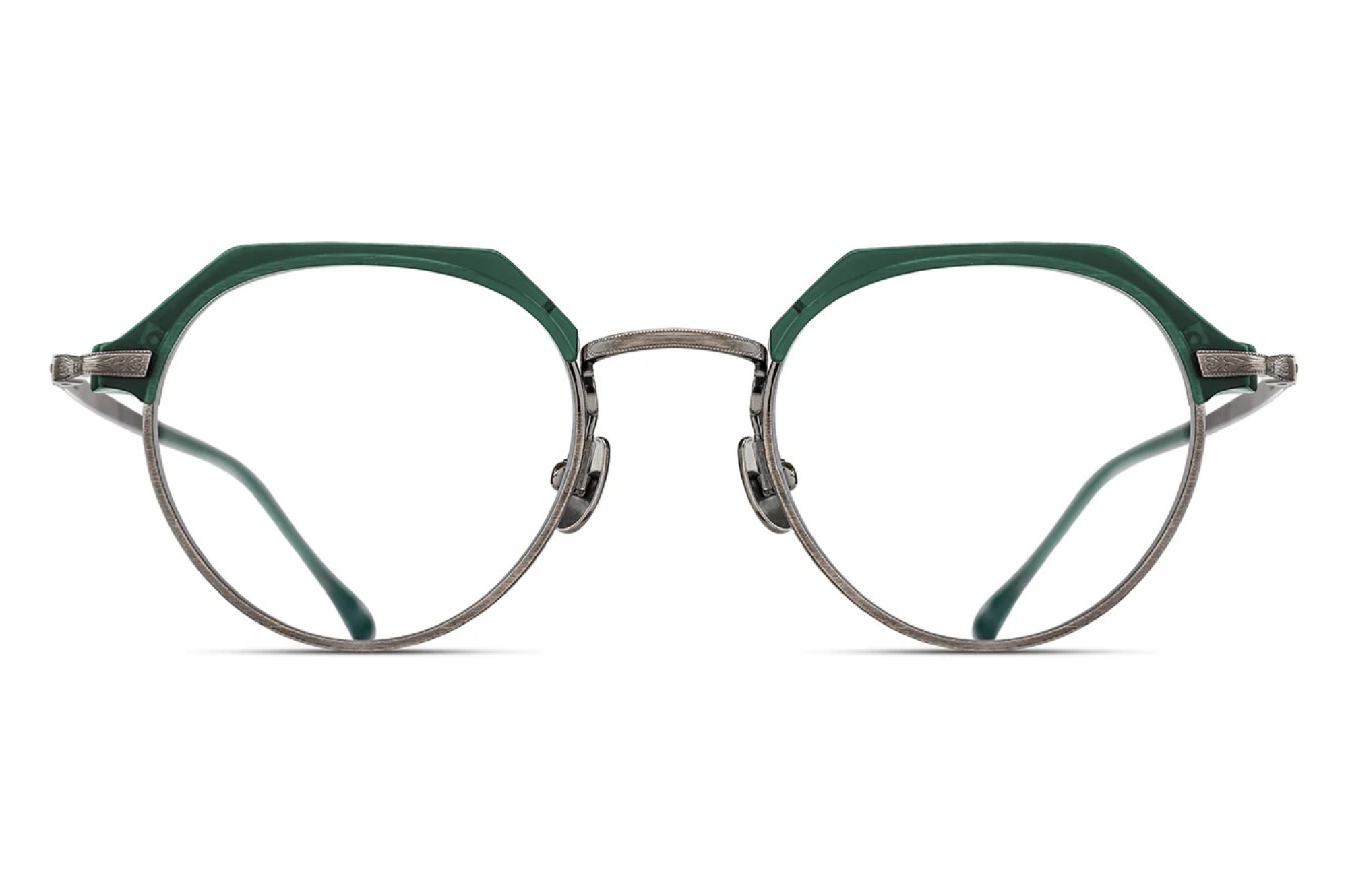 Occhiali da vista MATSUDA M2064 Matte Bottle Green - Antique Silver