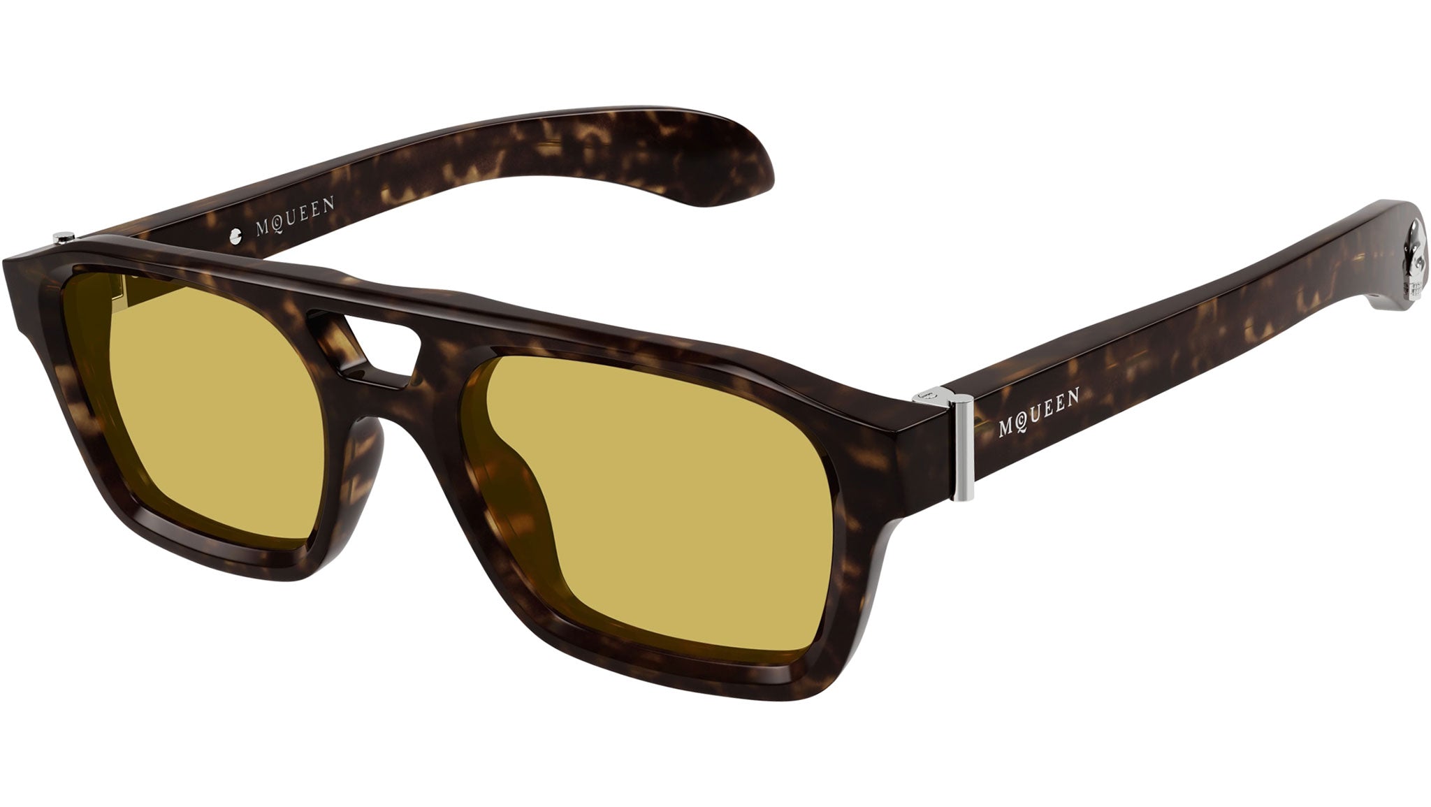 Occhiali da sole ALEXANDER MCQUEEN AM0505S Shiny dark havana