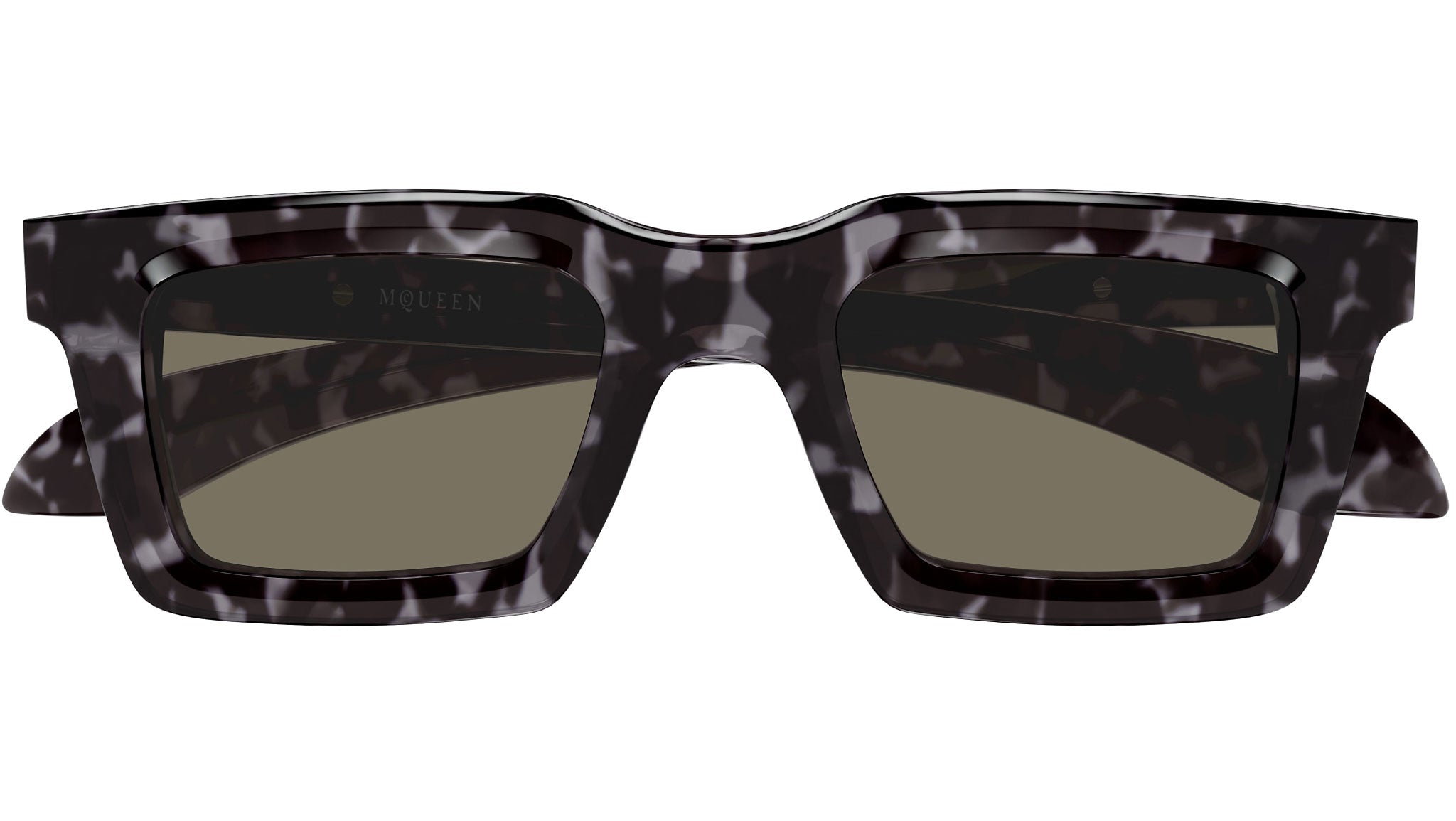 Occhiali da sole ALEXANDER MCQUEEN AM0506S Shiny grey dark havana