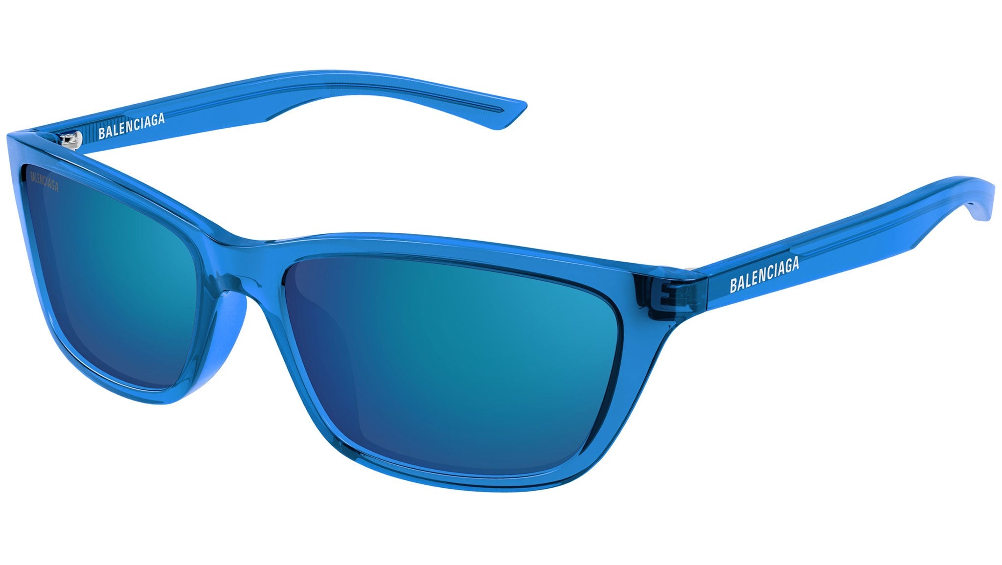 Occhiali da sole BALENCIAGA BB0403SK Shiny transparent lapis blue