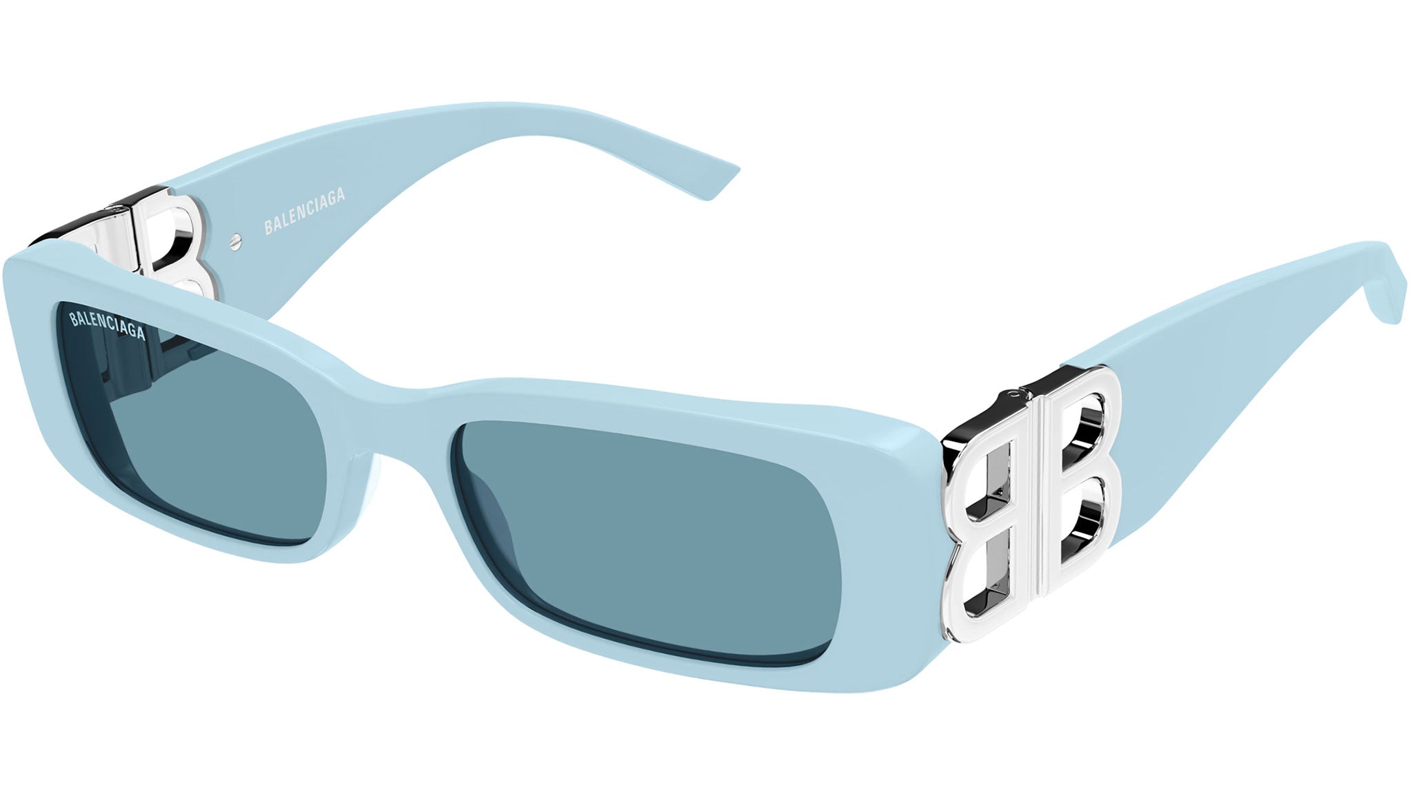 Occhiali da sole BALENCIAGA BB0096S Shiny solid porcelan blue