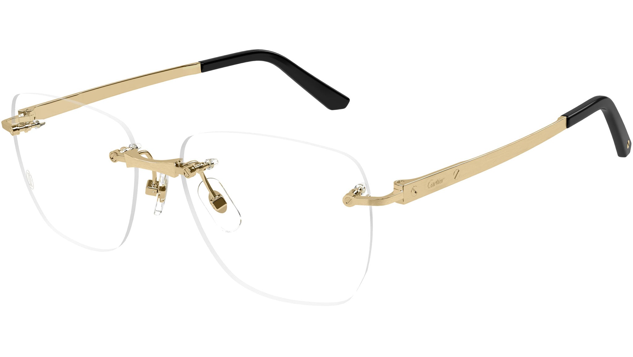 Occhiali da vista CARTIER CT0512O Brushed and smooth golden finish