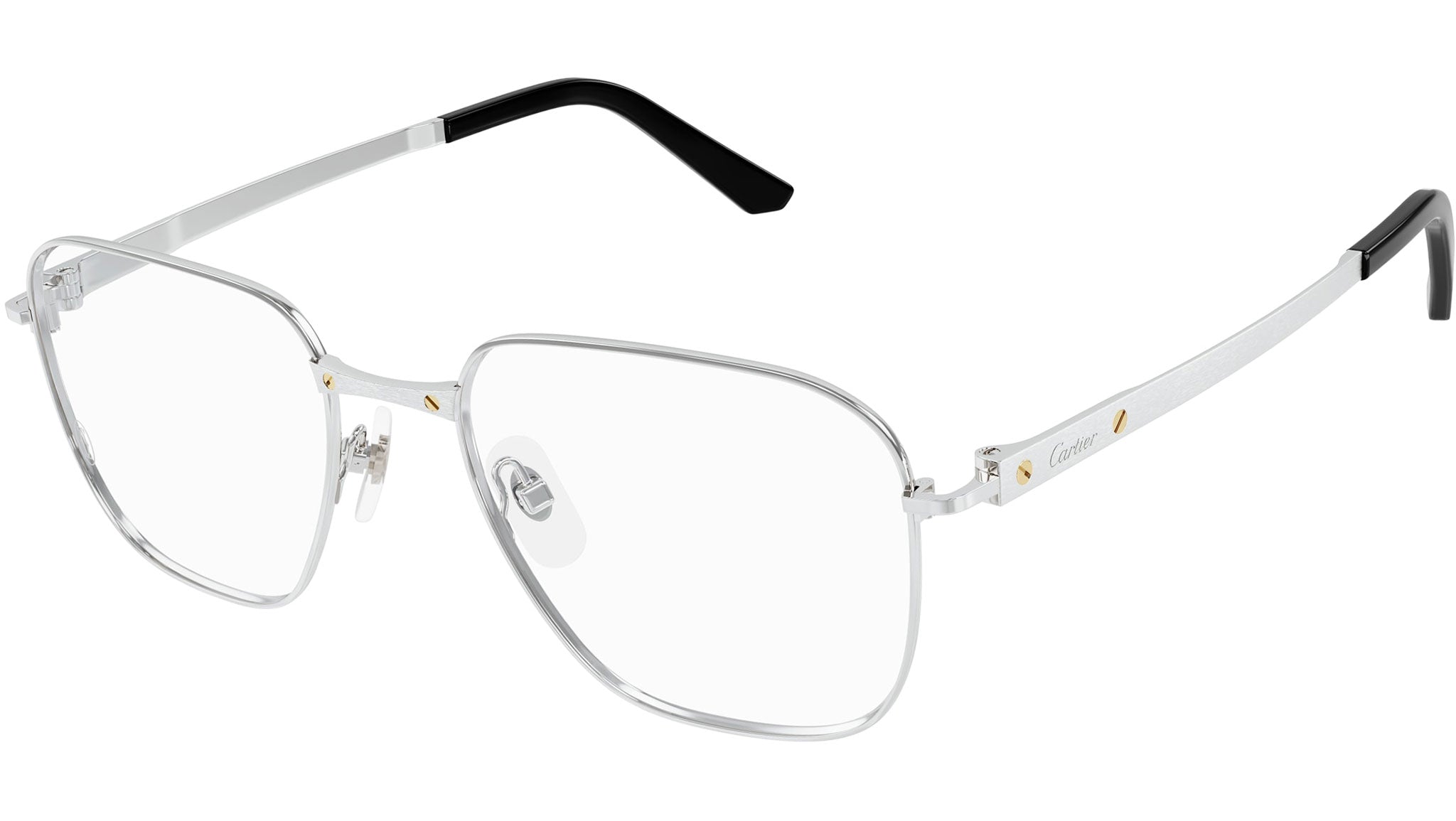 Occhiali da vista CARTIER CT0553O Smooth and brushed platinum finish