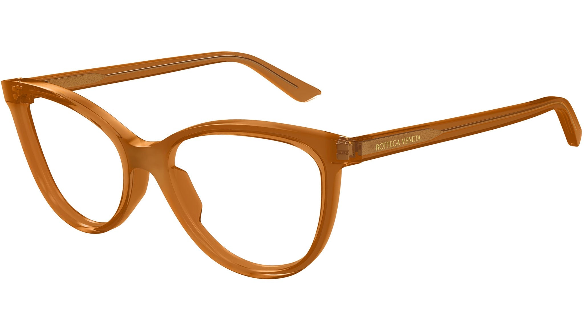 Occhiali da vista BOTTEGA VENETA BV1313O Shiny transparent amber