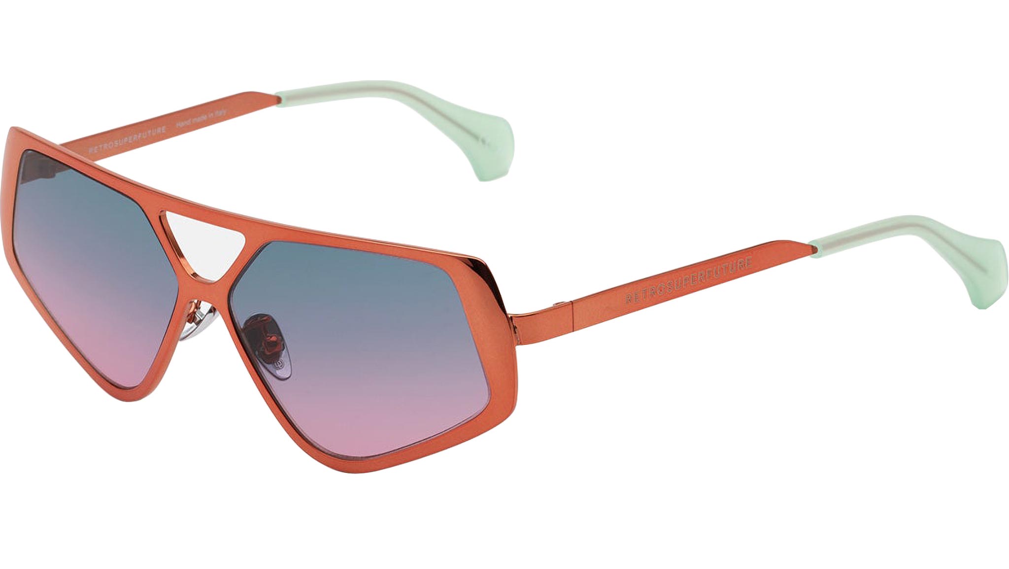 Occhiali RETROSUPERFUTURE Spazio Orange chromed finish