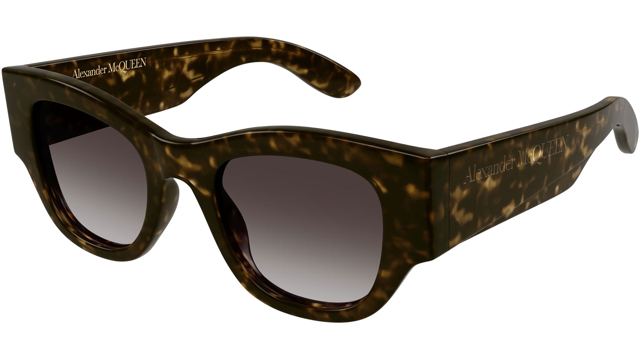 Occhiali da sole ALEXANDER MCQUEEN AM0420S Shiny dark havana