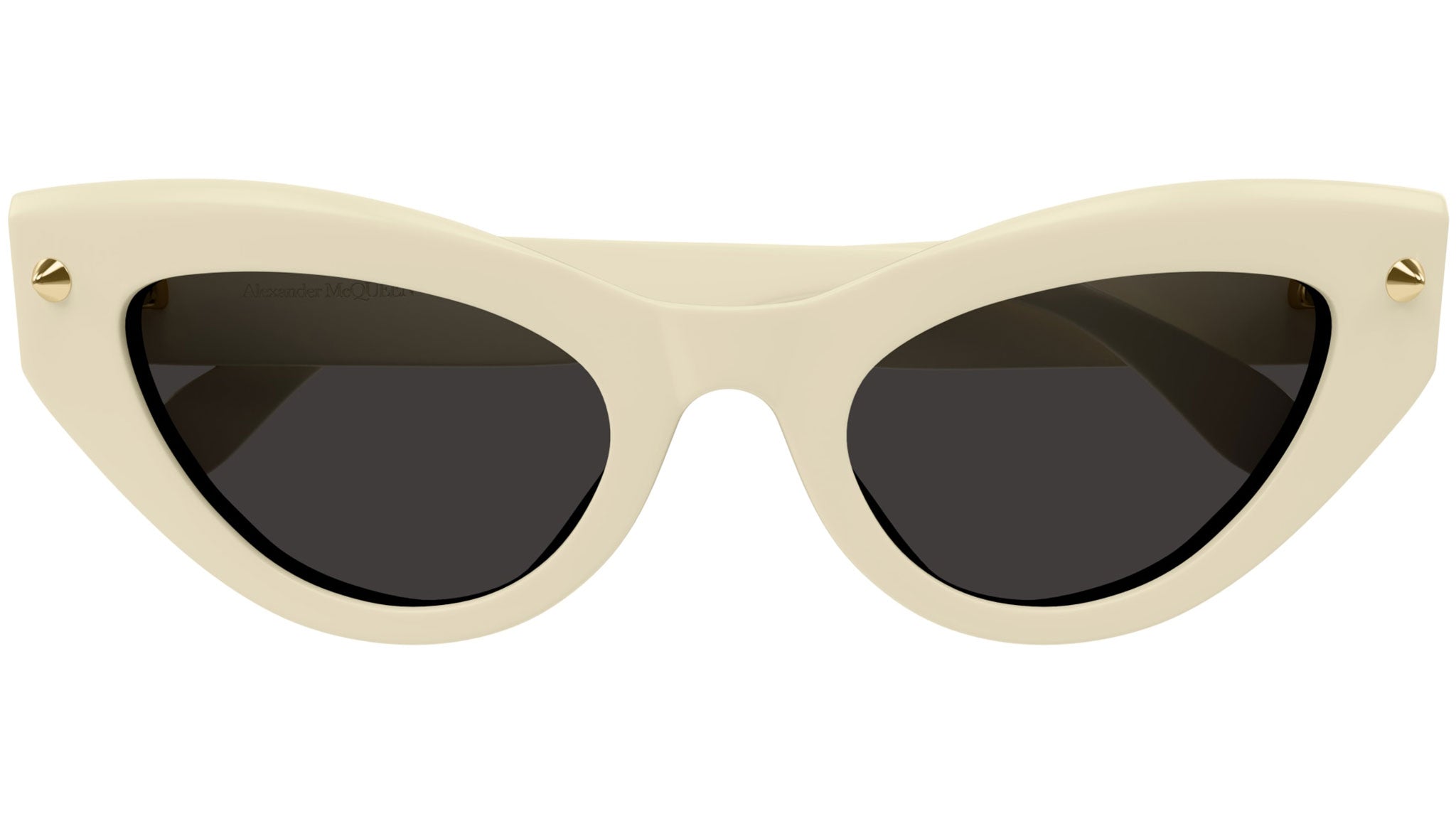 Occhiali da sole ALEXANDER MCQUEEN AM0407S Shiny solid ivory