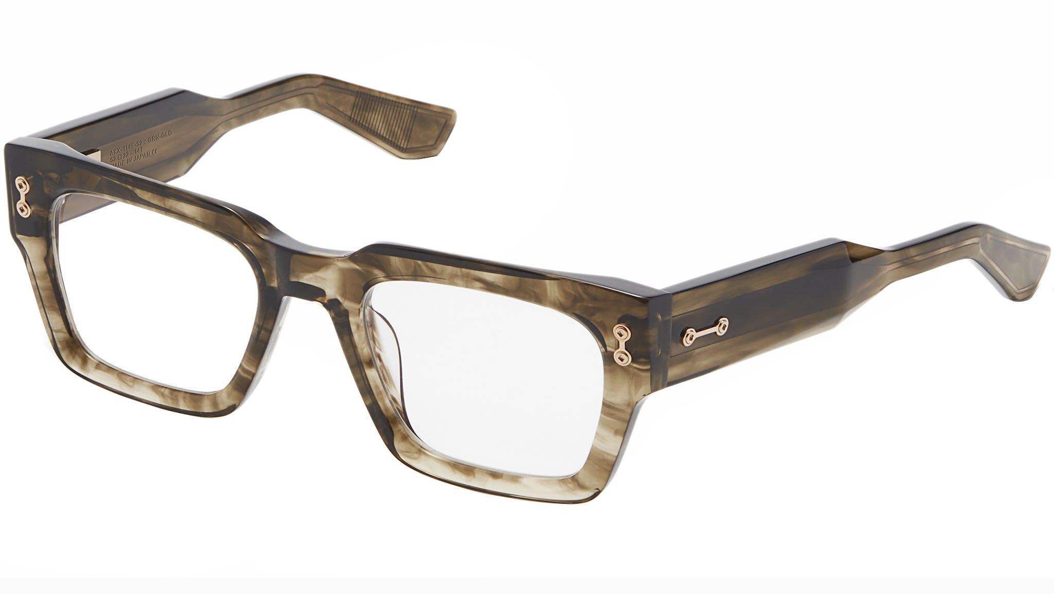 Occhiali AKONI Cosmo Green swirl white gold