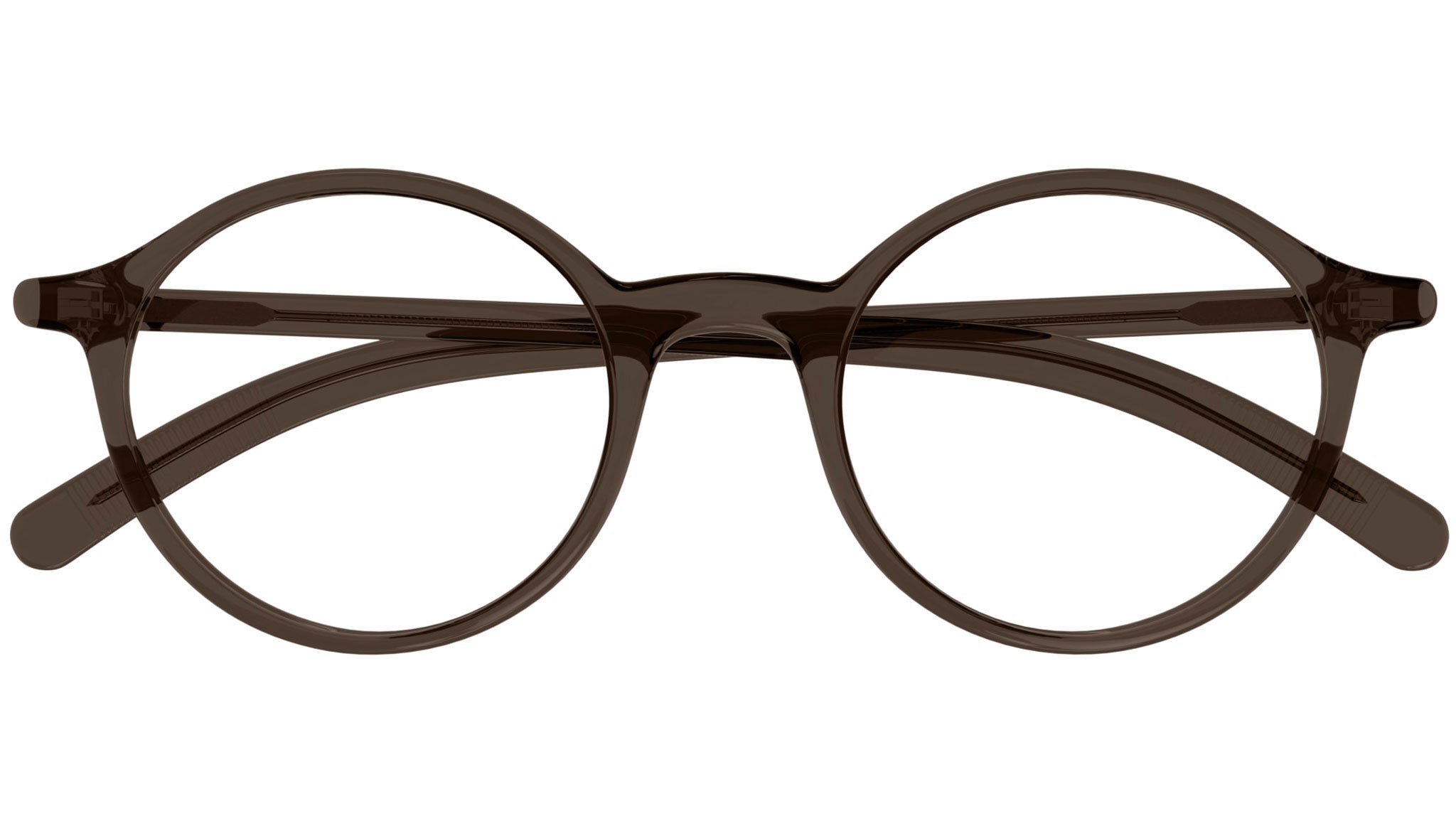 Occhiali da vista MONTBLANC MB0350O Shiny transparent dark brown