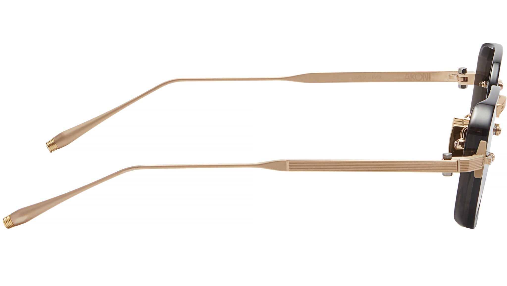 Occhiali AKONI Juno Brushed white gold black crystal
