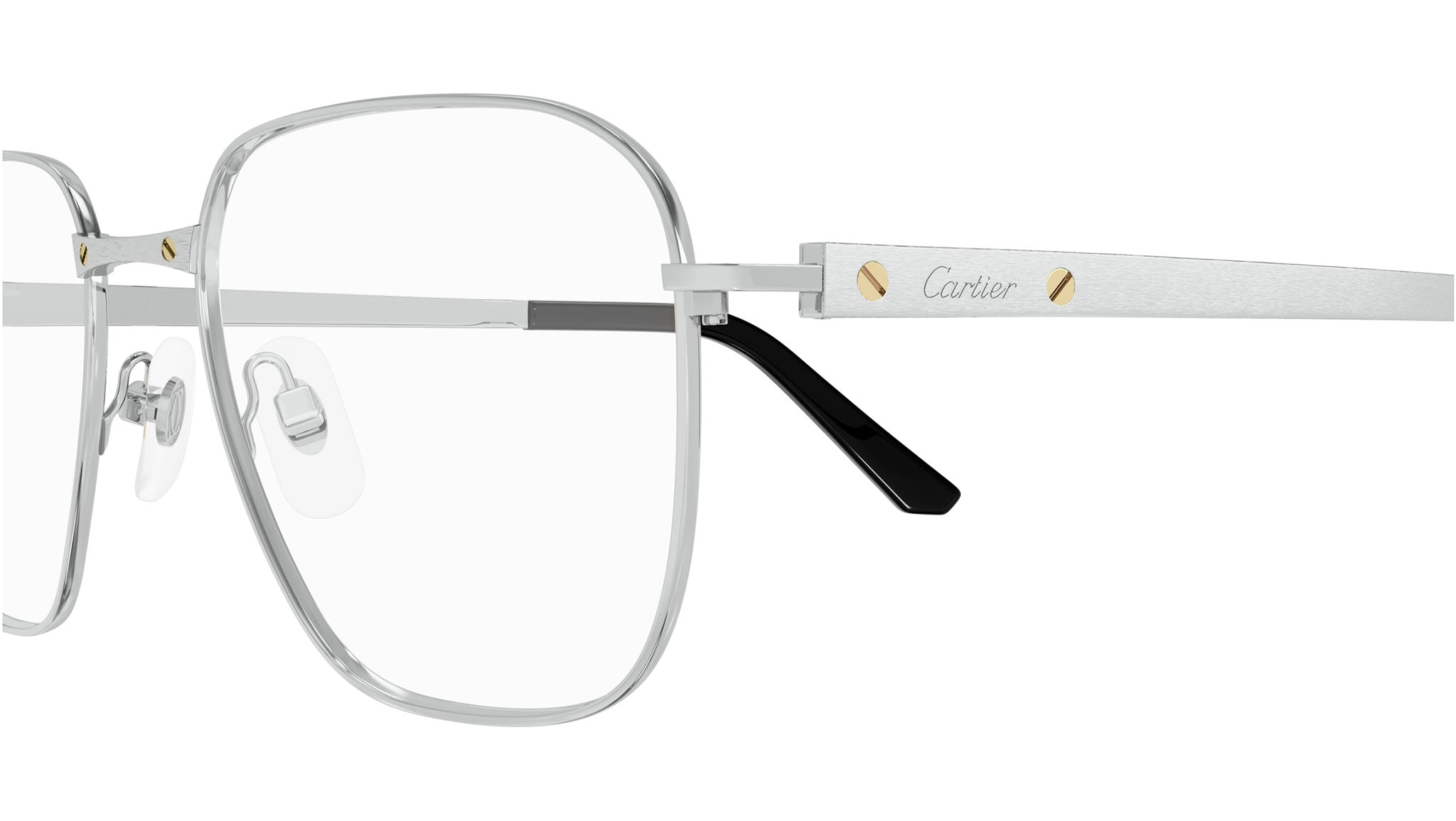 Occhiali da vista CARTIER CT0553O Smooth and brushed platinum finish