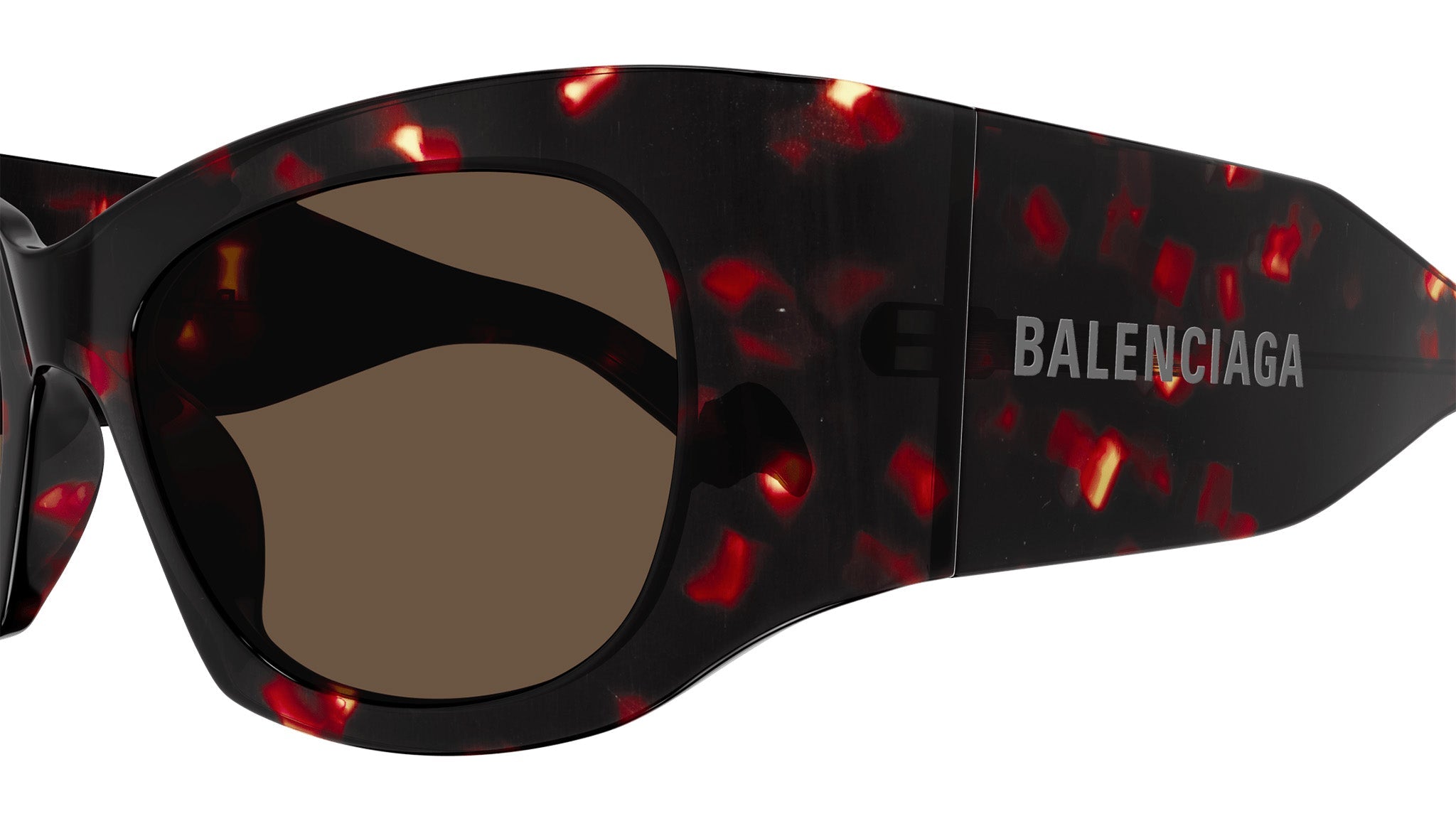 Occhiali da sole BALENCIAGA BB0327S Shiny reddish dark havana