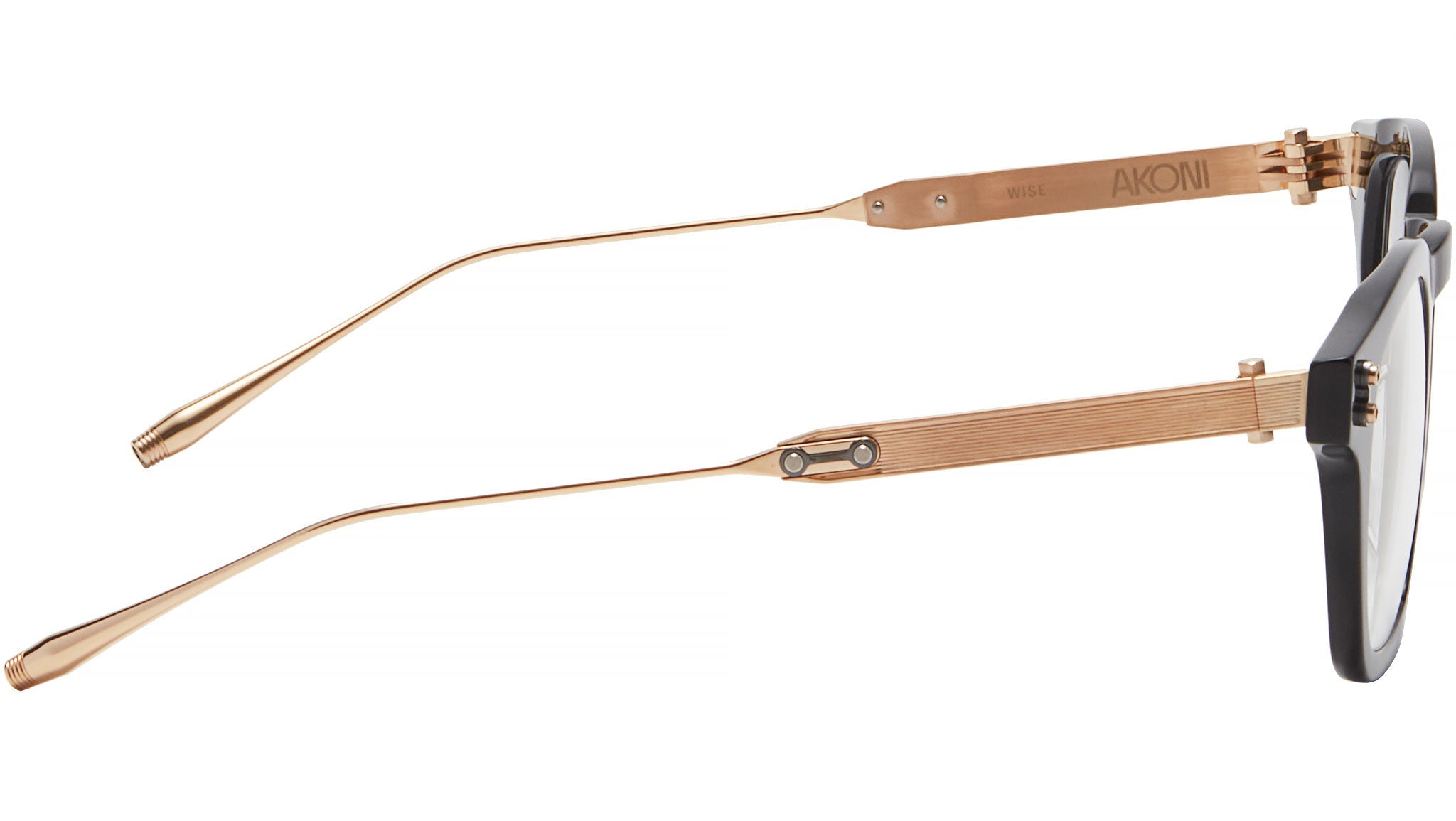 Occhiali AKONI Wise Black brushed white gold