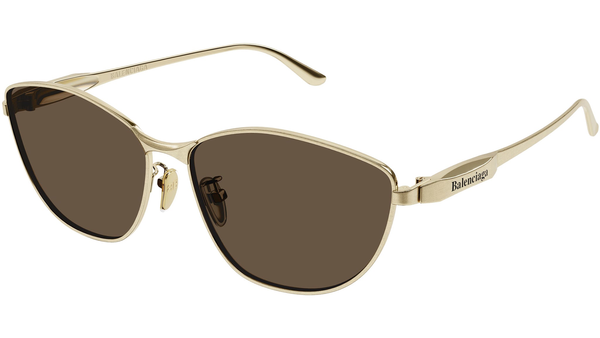 Occhiali da sole BALENCIAGA BB0358SK Shiny horizontal brushed light gold