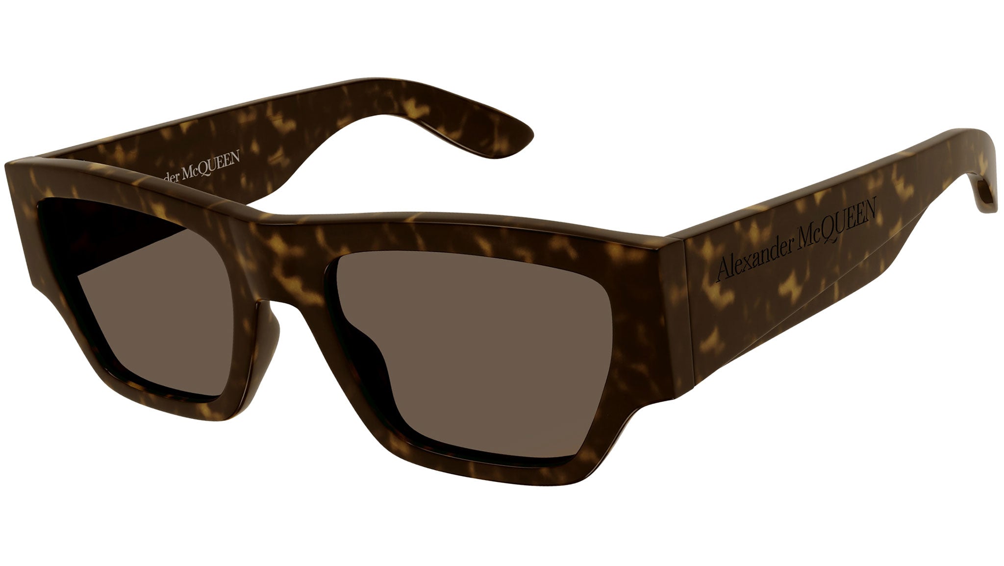 Occhiali da sole ALEXANDER MCQUEEN AM0393S Shiny dark havana