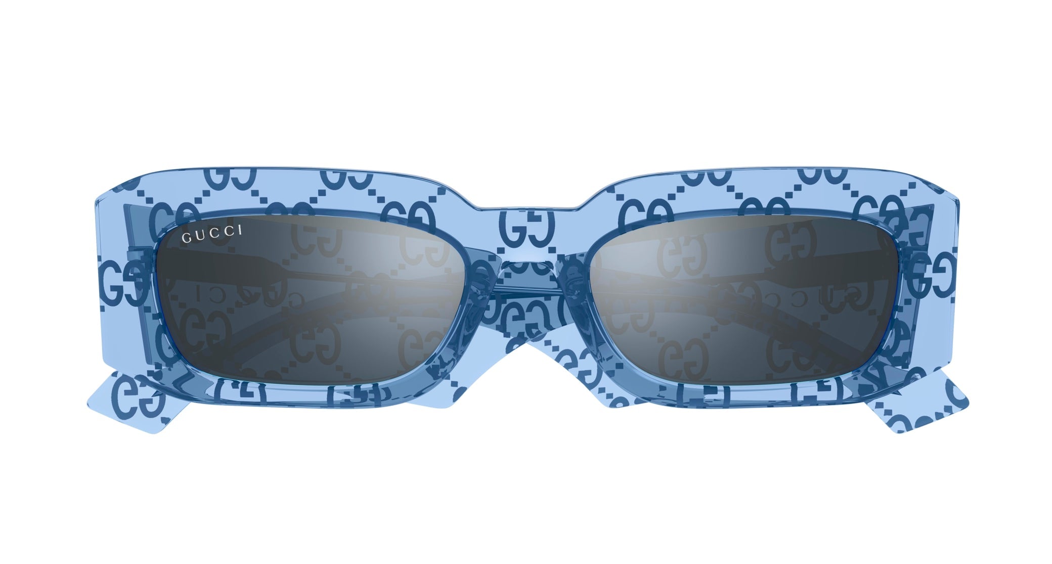 Occhiali da sole GUCCI GG1426S Shiny bilayer guccissima crystal transparent azur