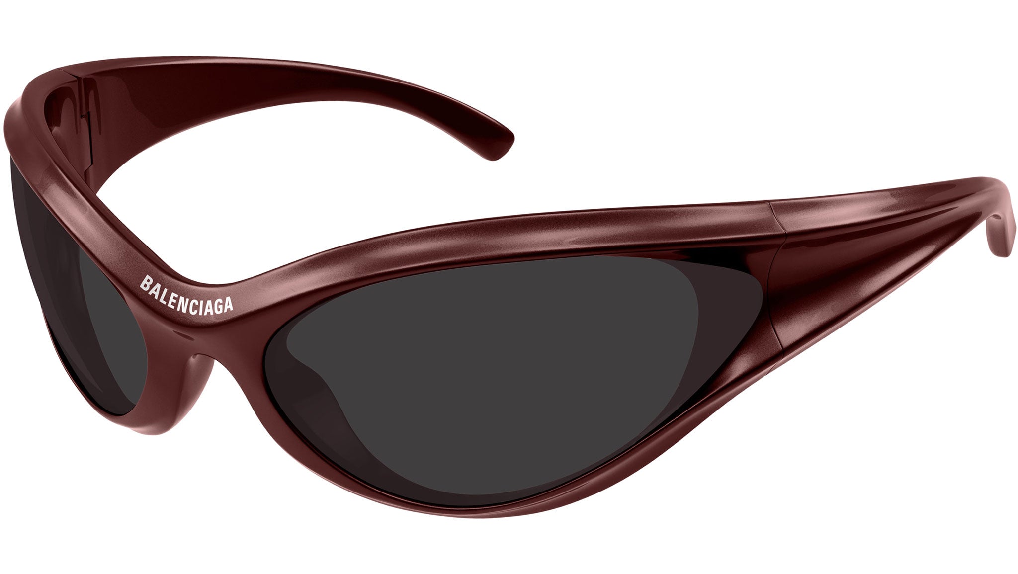 Occhiali da sole BALENCIAGA BB0317S Shiny solid metallic burgundy