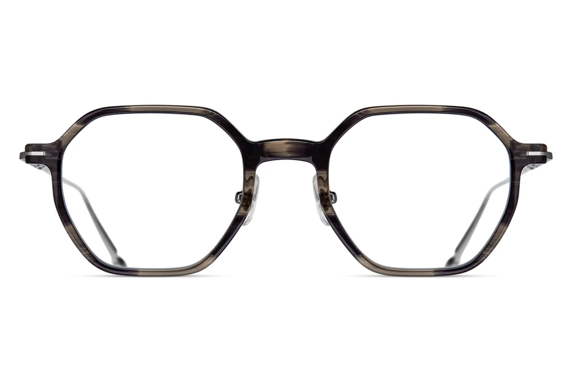 Occhiali da vista MATSUDA M2053 Black Stripe - Brushed Silver