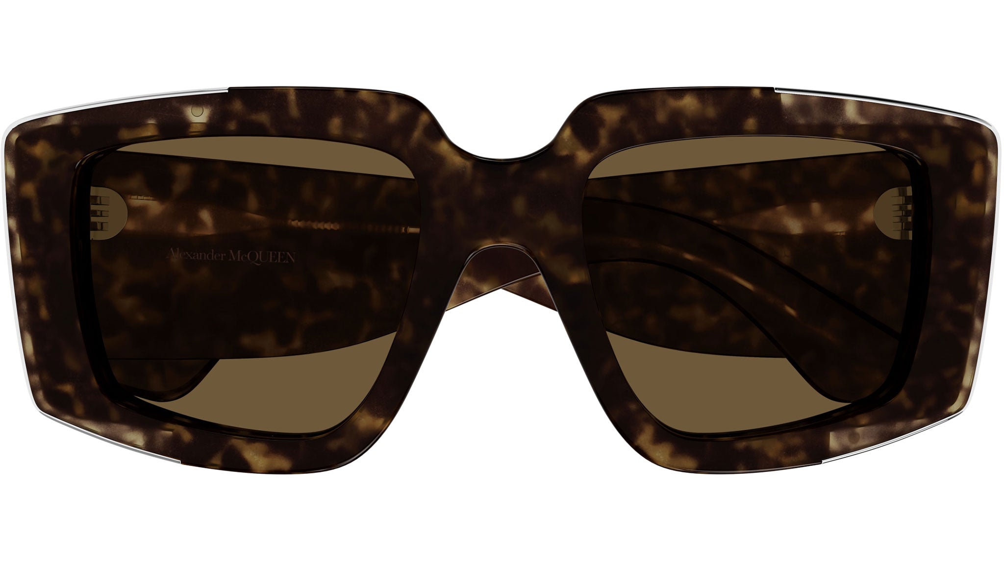Occhiali da sole ALEXANDER MCQUEEN AM0446S Shiny dark havana