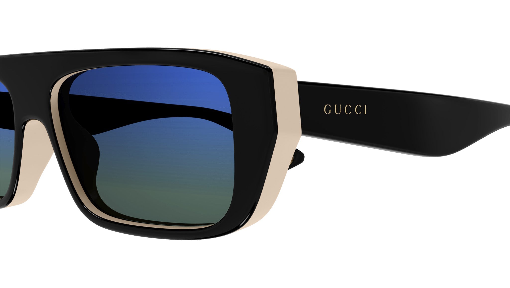 Occhiali da sole GUCCI GG1617S Shiny bilayer solid black ivory
