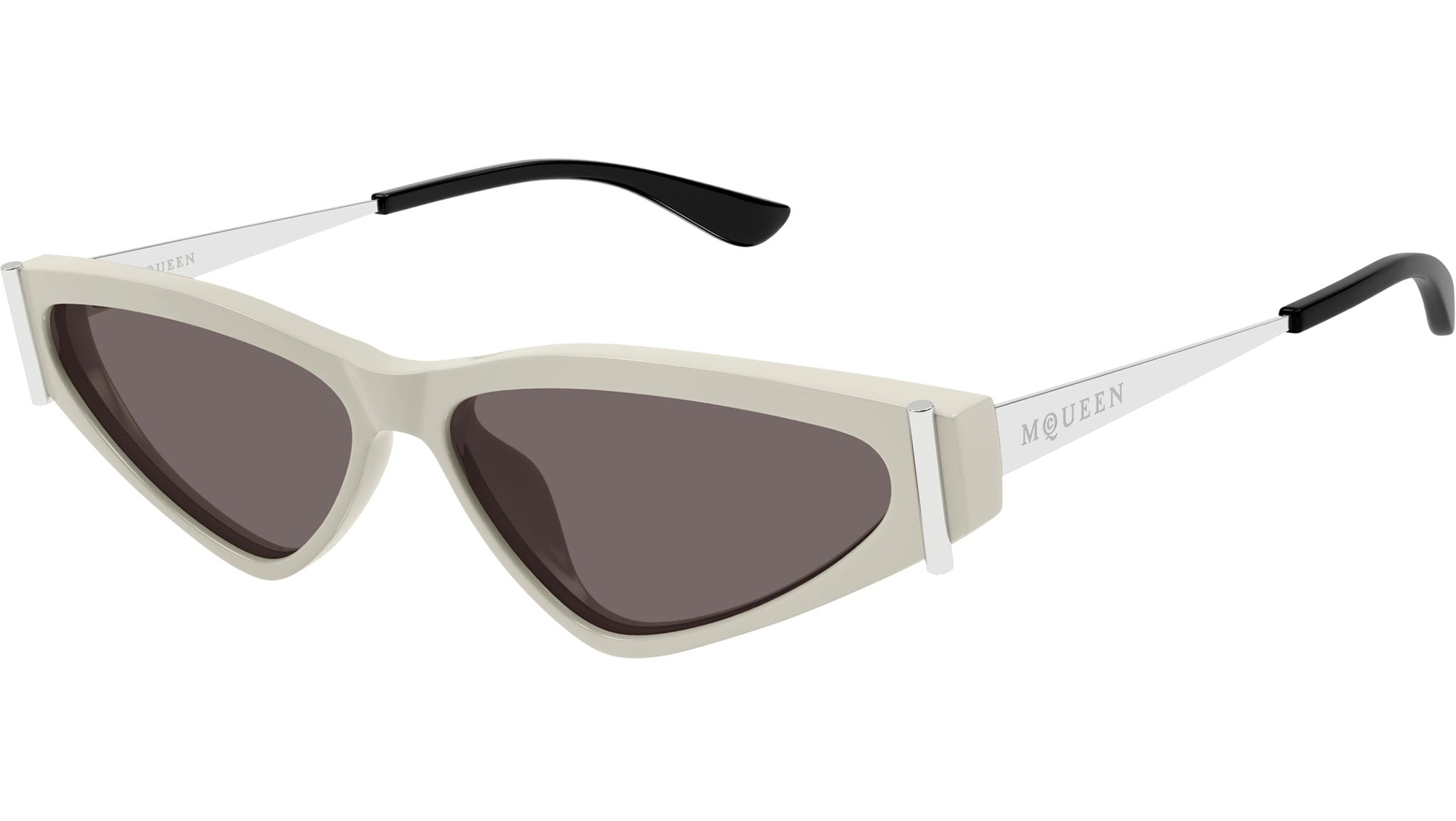 Occhiali da sole ALEXANDER MCQUEEN AM0493S Shiny solid chalk white