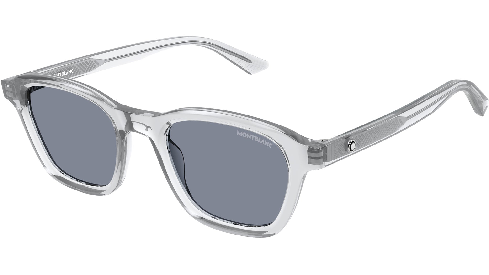 Occhiali da sole MONTBLANC MB0384S Shiny transparent light grey