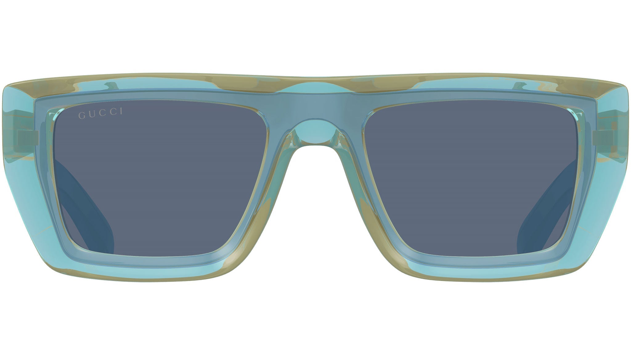 Occhiali da sole GUCCI GG1723S Front: shiny transparent neon light blue - front edge allover: shiny transparent mandarin