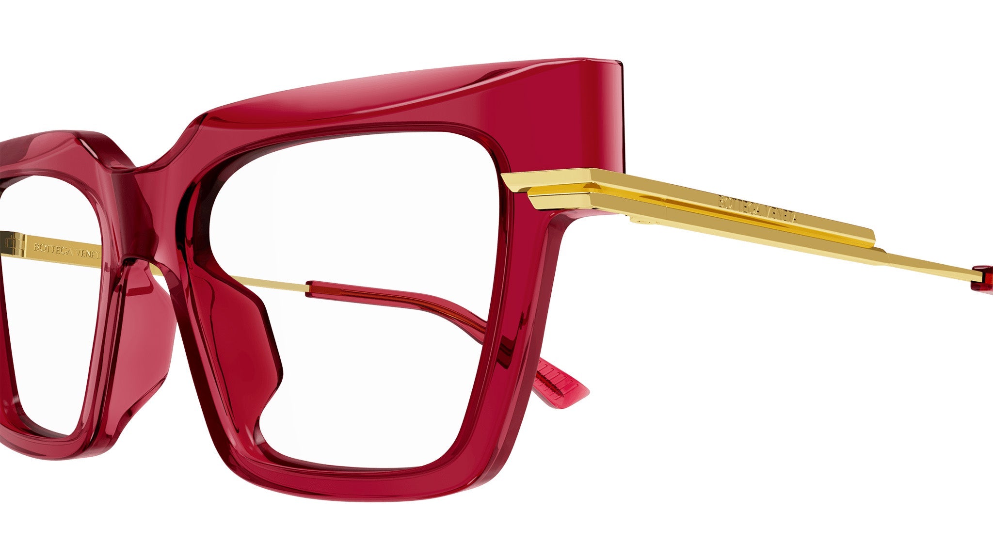 Occhiali da vista BOTTEGA VENETA BV1243O Shiny transparent burgundy