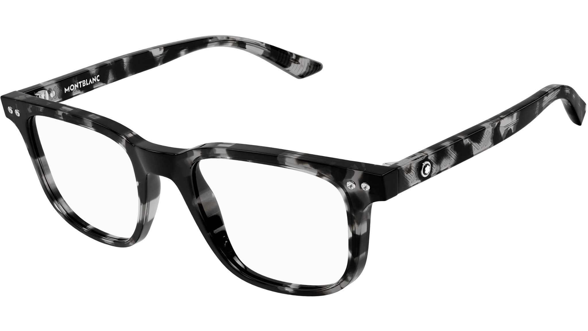 Occhiali da vista MONTBLANC MB0256O Shiny black spotted havana