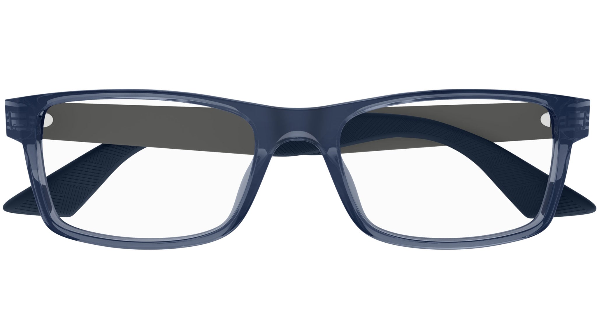 Occhiali da vista MONTBLANC MB0301O Shiny transparent blue