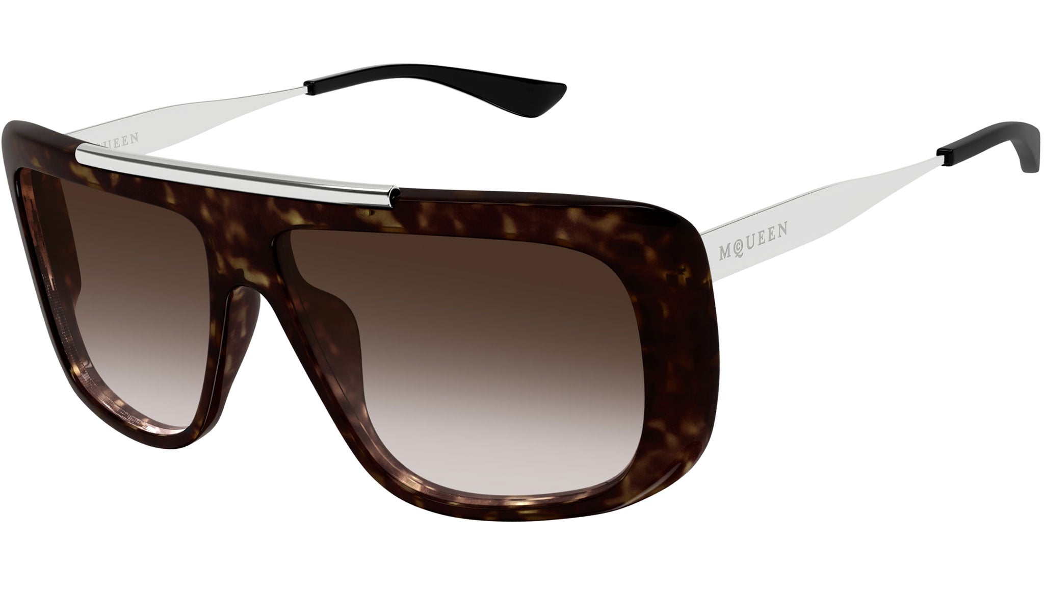 Occhiali da sole ALEXANDER MCQUEEN AM0492S Shiny dark havana