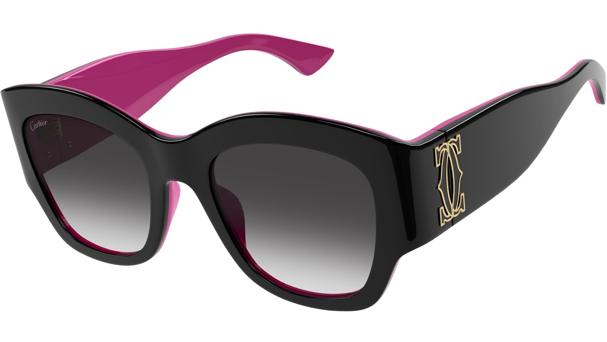 Occhiali da sole CARTIER CT0304S Bilayer black and fuchsia