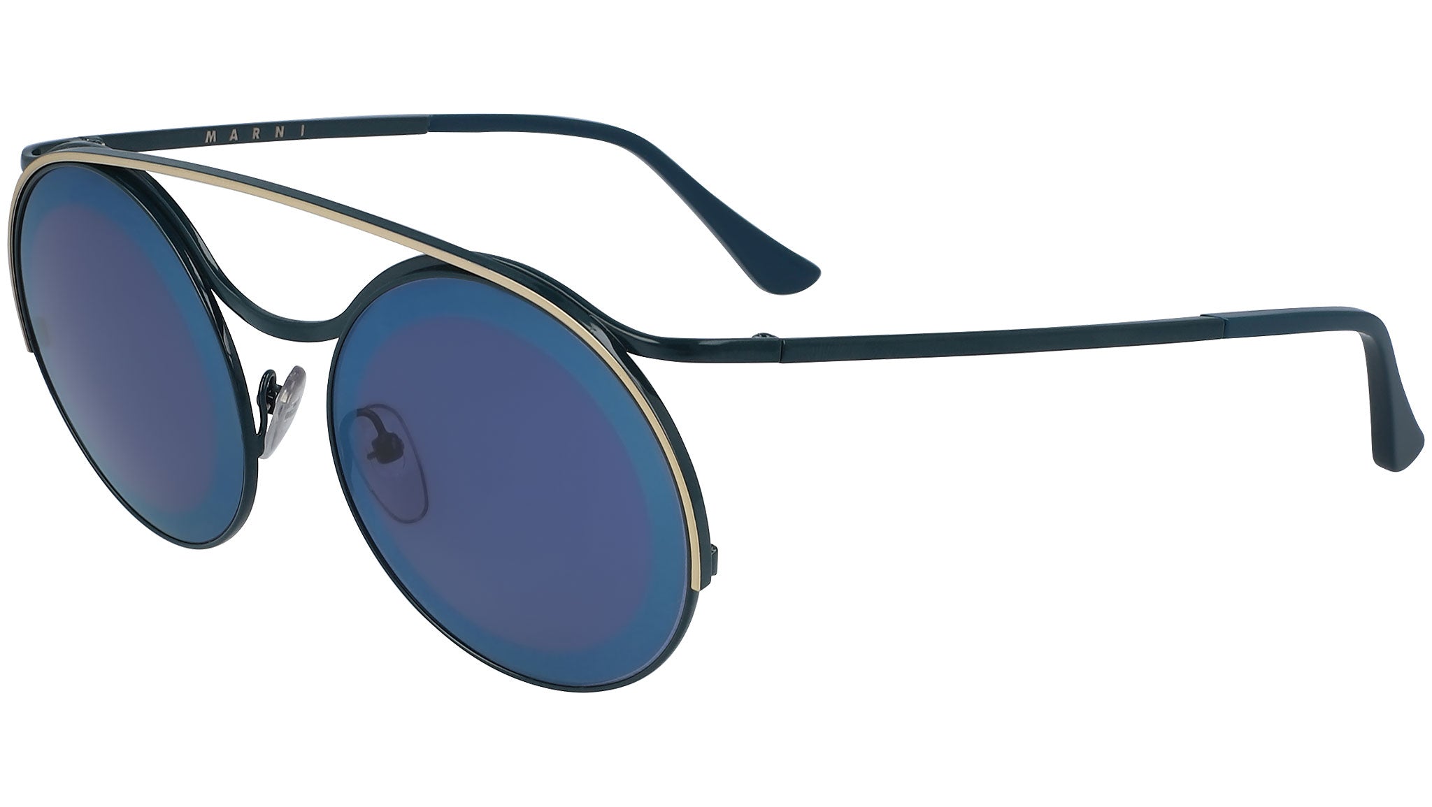 occhiali da sole MARNI ME107S Base color shiny petrol - top bar shiny gold