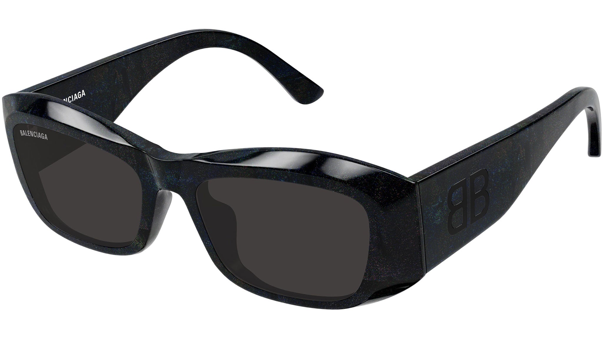 Occhiali da sole BALENCIAGA BB0397SA Shiny black "hanger" glitter havana