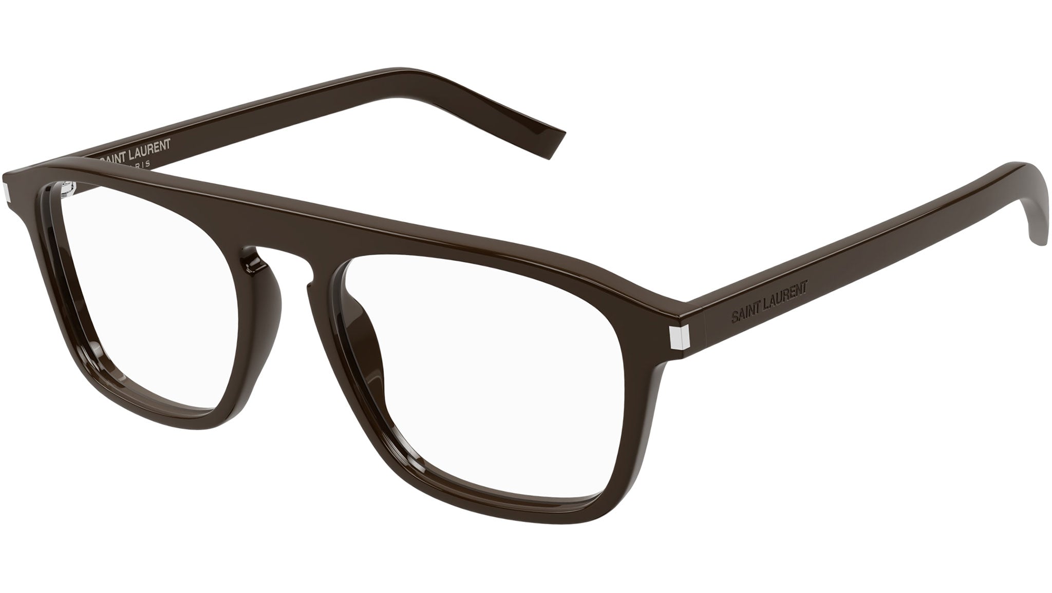 Occhiali da vista SAINT LAURENT SL157 Shiny solid dark brown