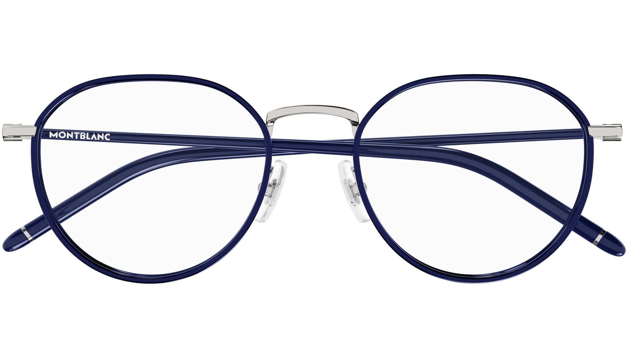Occhiali da vista MONTBLANC MB0342OA Shiny silver dark teal windsor rim