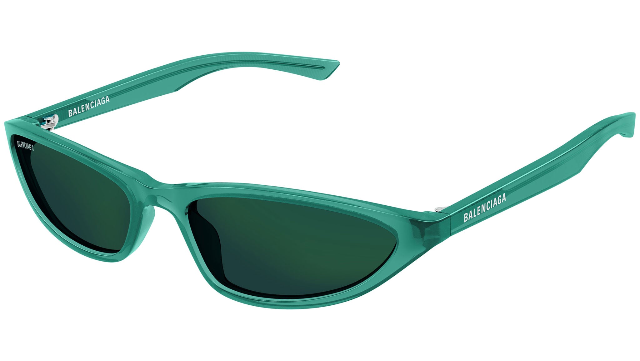 Occhiali da sole BALENCIAGA BB0402S Shiny transparent emerald green