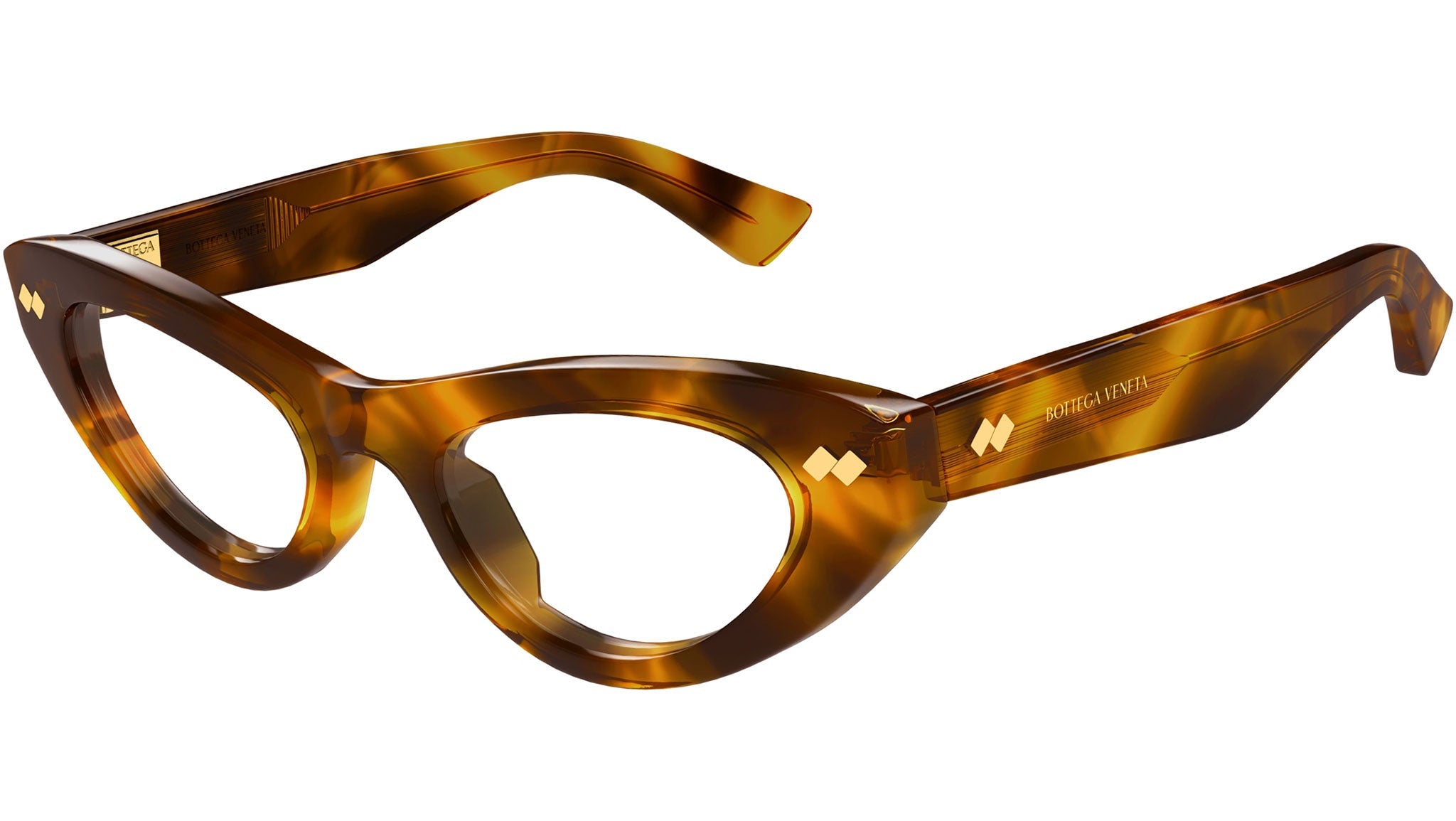 Occhiali da vista BOTTEGA VENETA BV1354O Shiny macro squared spotted havana