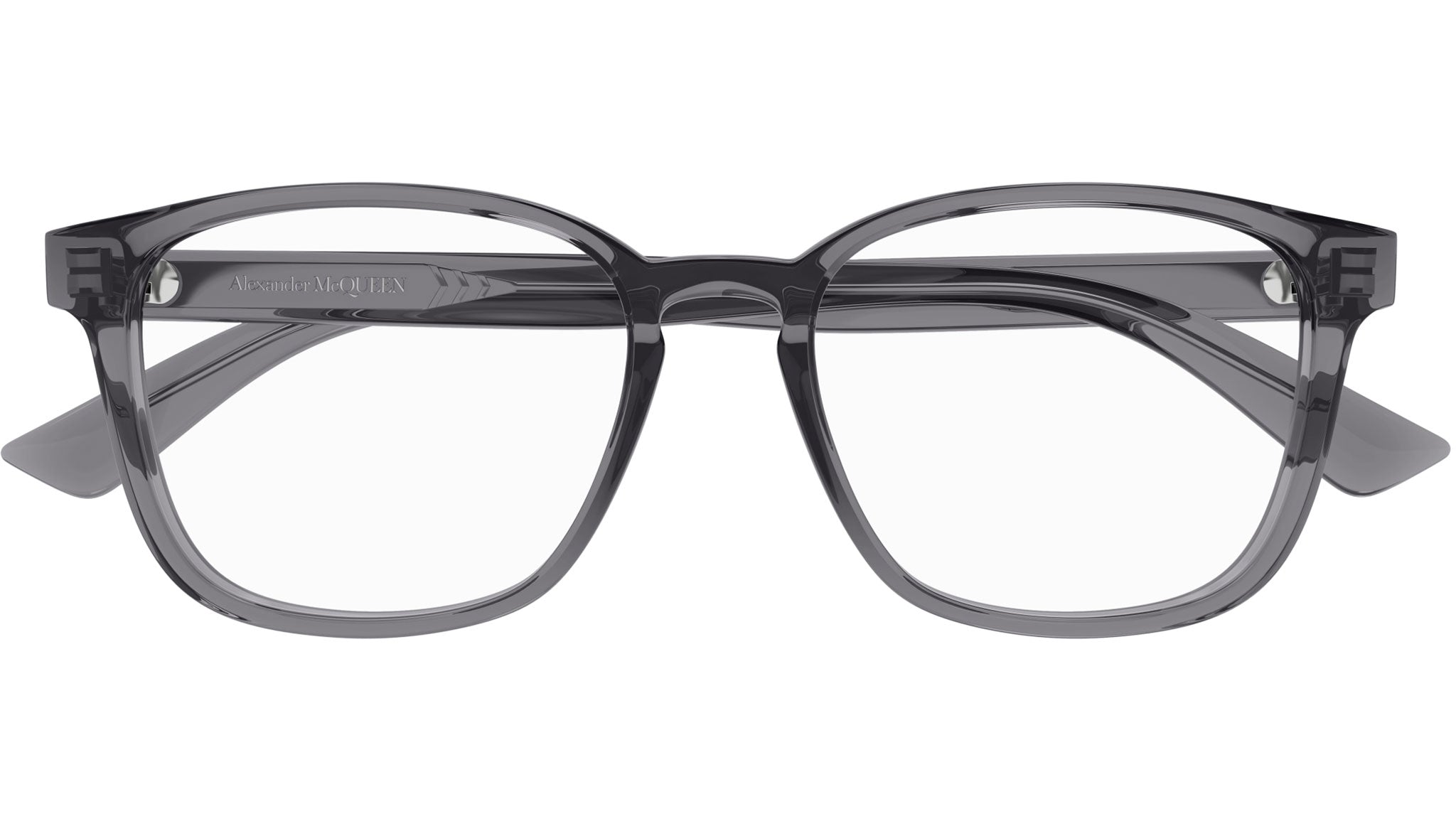 Occhiali da vista ALEXANDER MCQUEEN AM0462O Shiny transparent dark grey