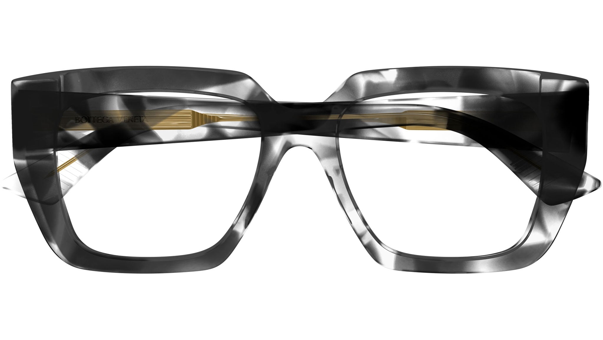 Occhiali da vista BOTTEGA VENETA BV1032O Shiny macro squared spotted black havana