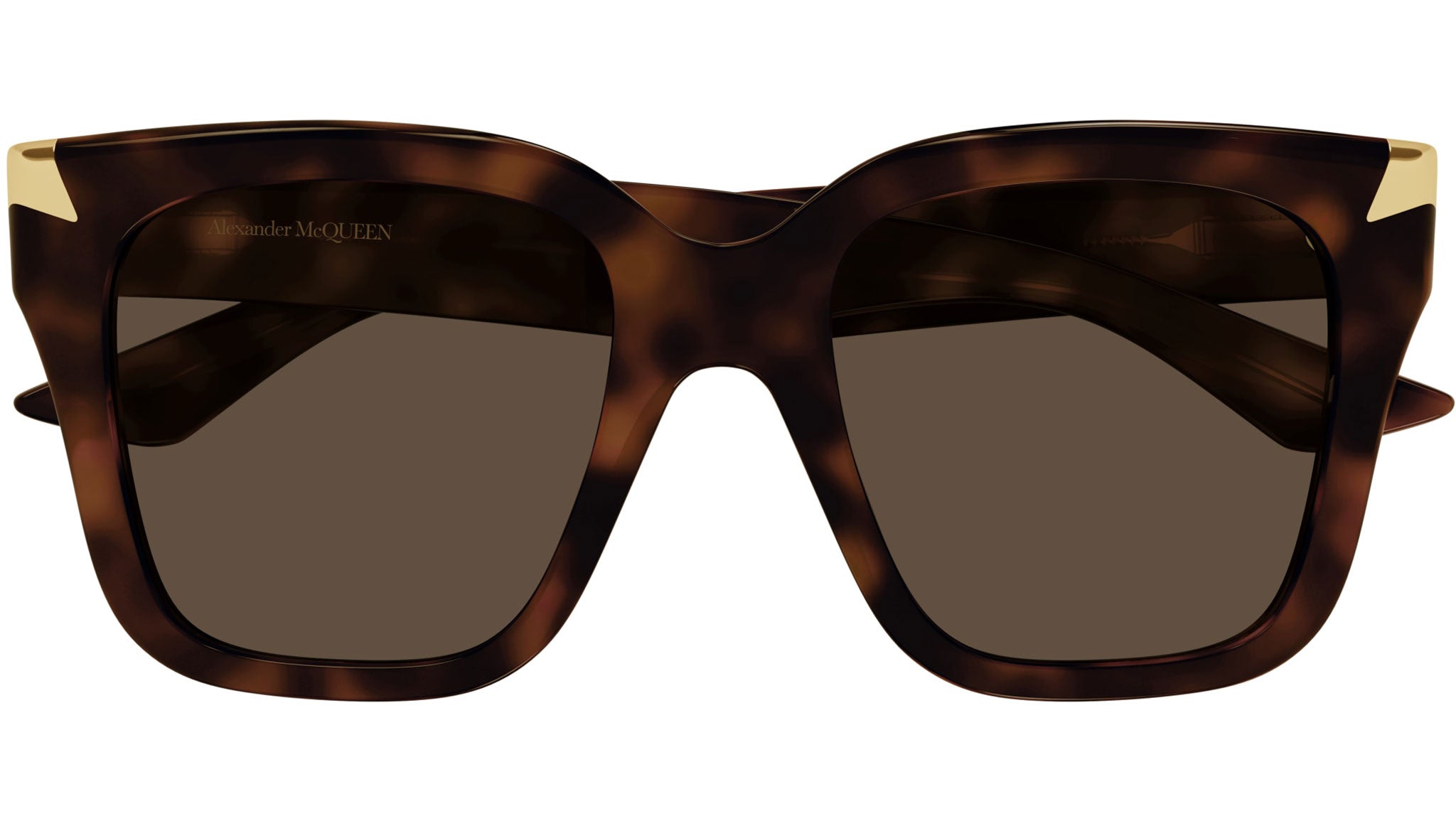 Occhiali da sole ALEXANDER MCQUEEN AM0440S Shiny dark reddish havana