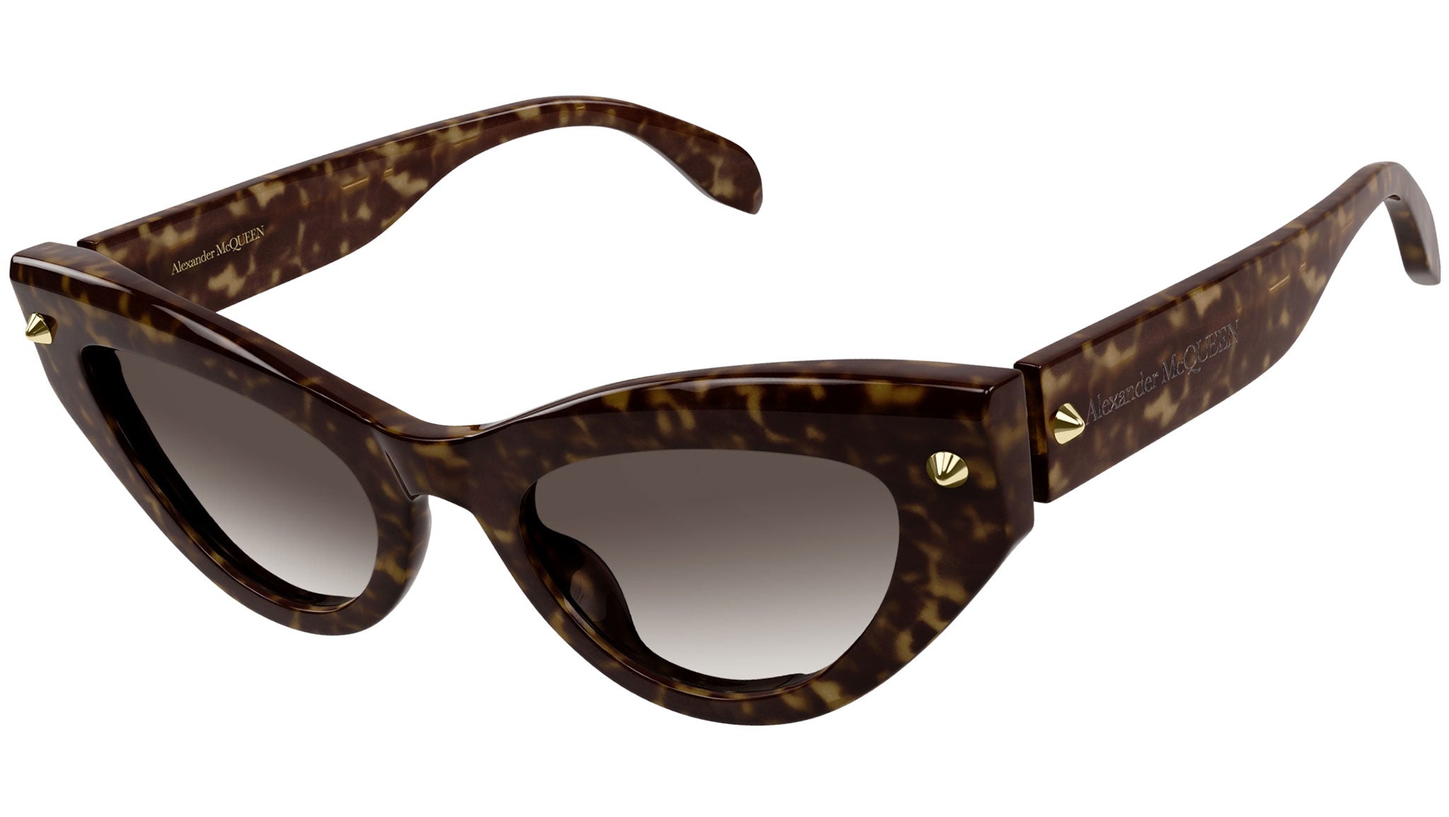 Occhiali da sole ALEXANDER MCQUEEN AM0407S Shiny dark havana