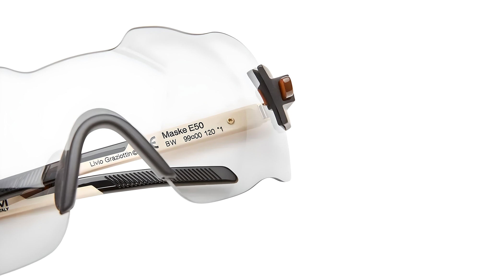 Occhiali da sole KUBORAUM E50 Ivory black shine