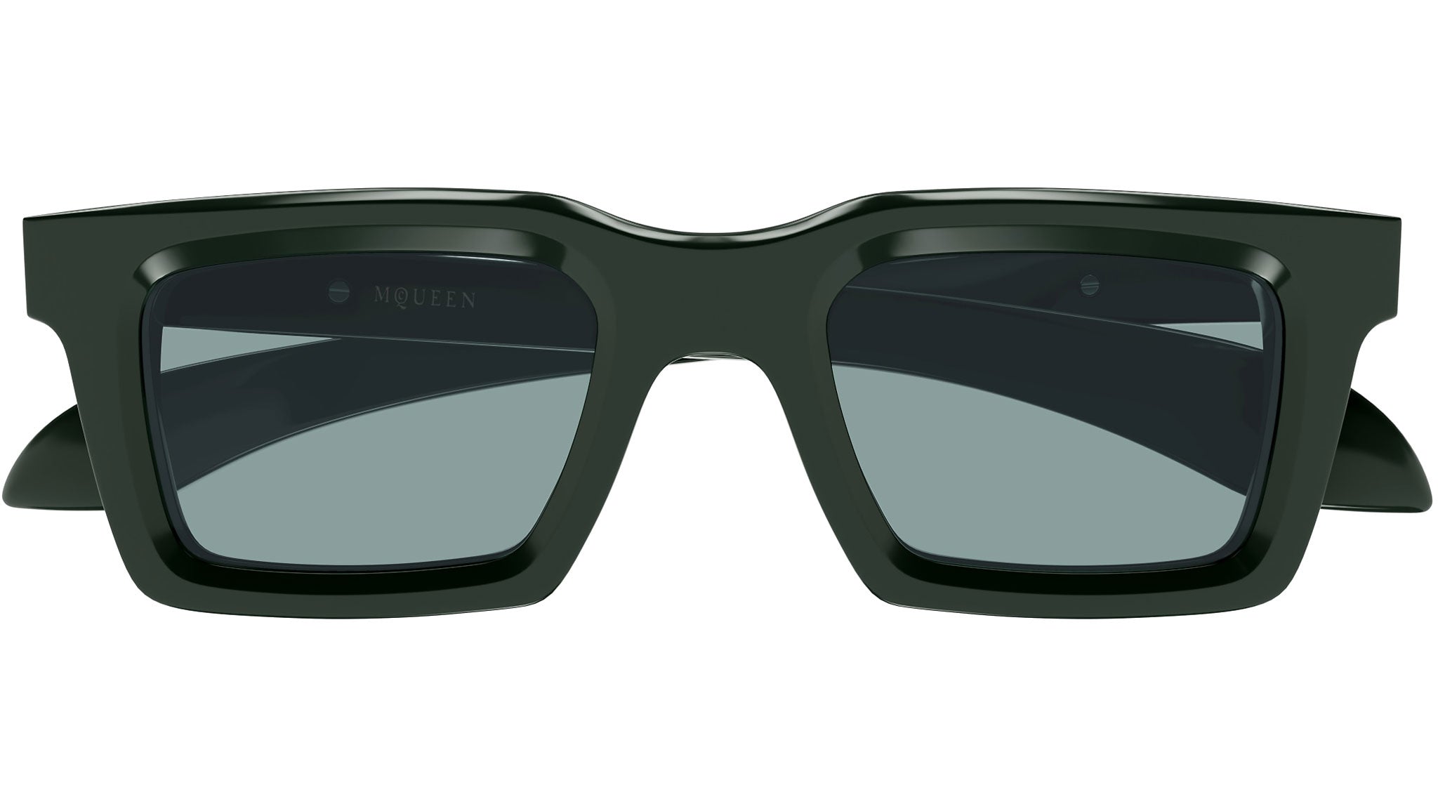 Occhiali da sole ALEXANDER MCQUEEN AM0506S Shiny solid dark green