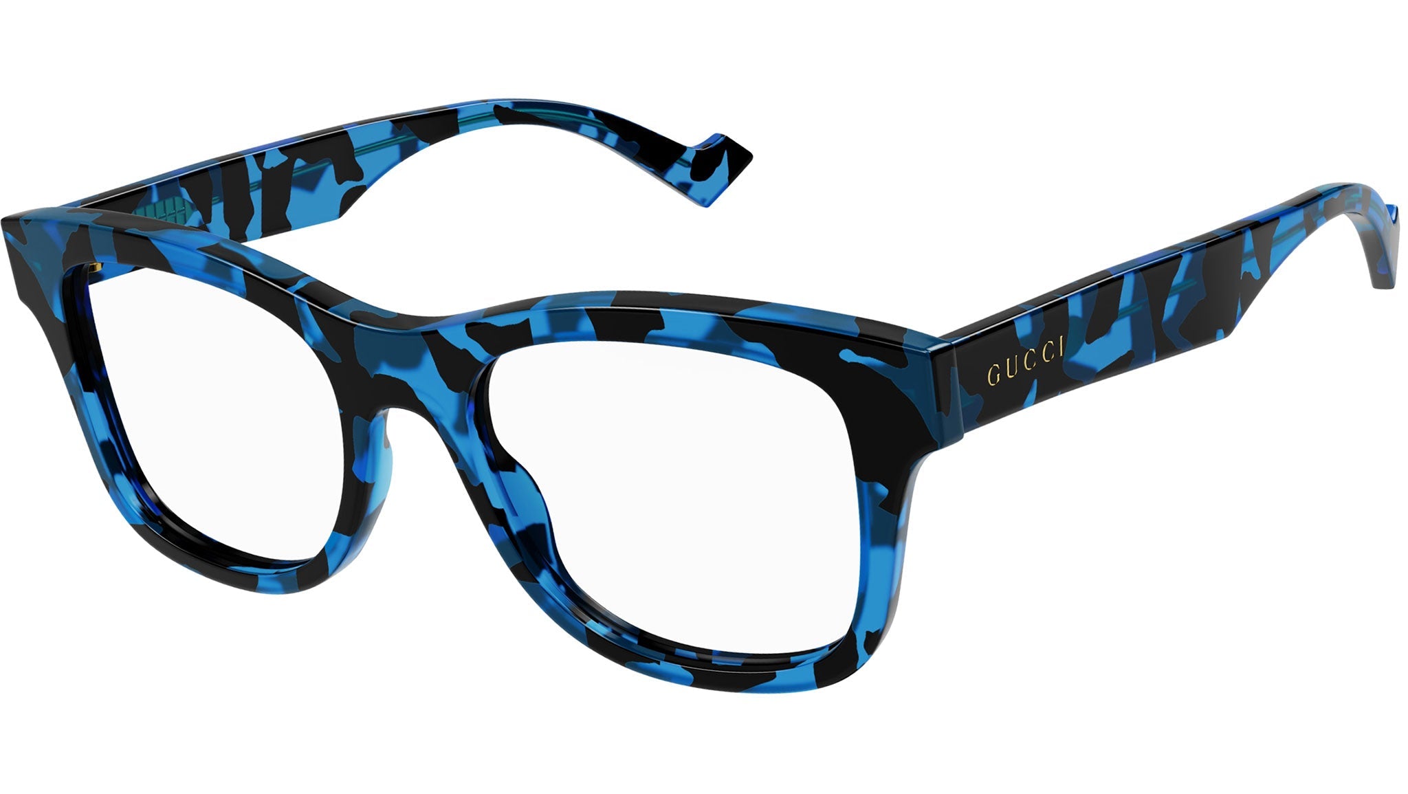 Occhiali da vista GUCCI GG1332O Shiny spotted black turquoise havana